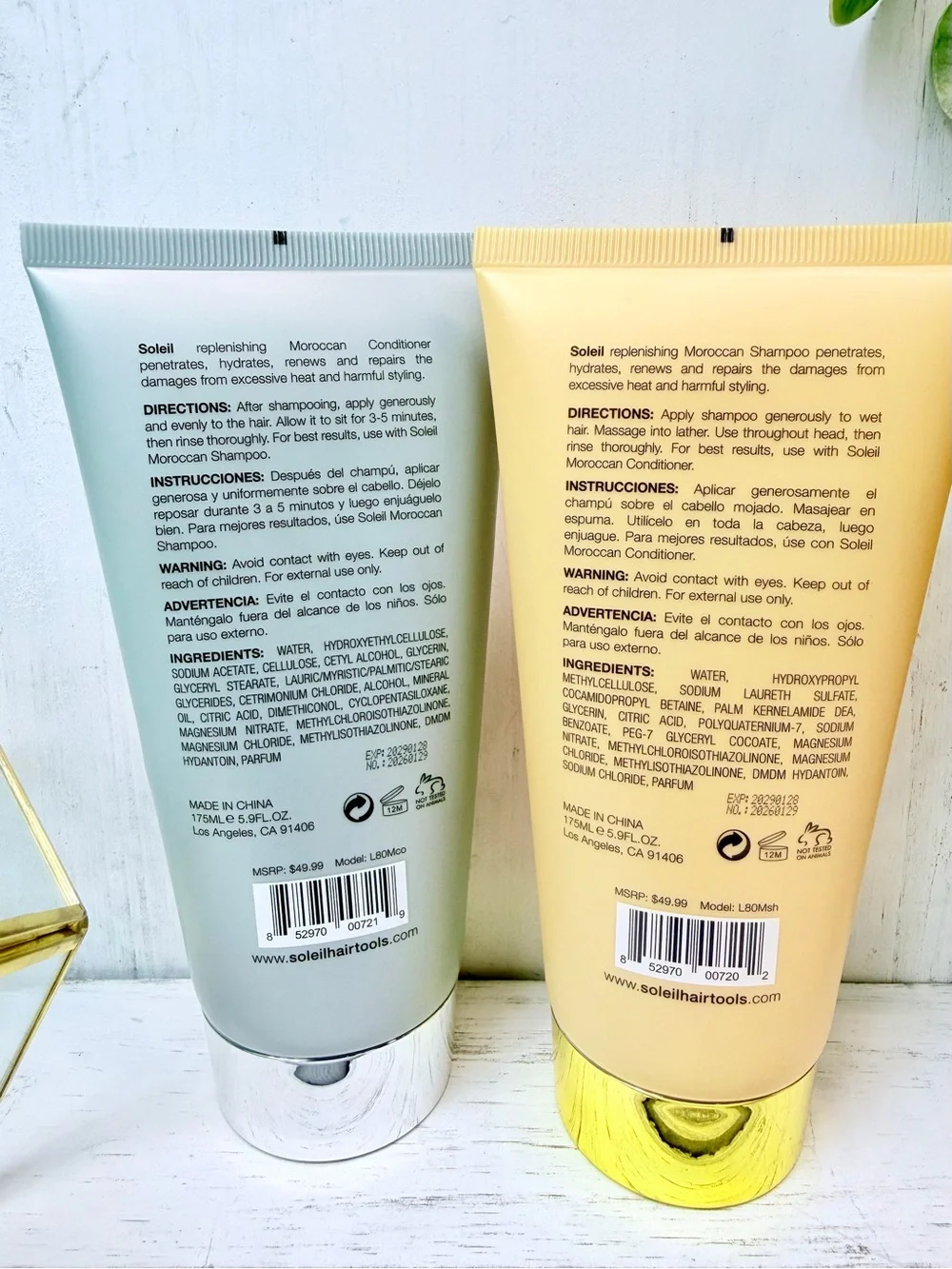 SOLEIL Moroccan Shampoo & Conditioner Set Moisturizing Duo New Sealed NWT BNIB